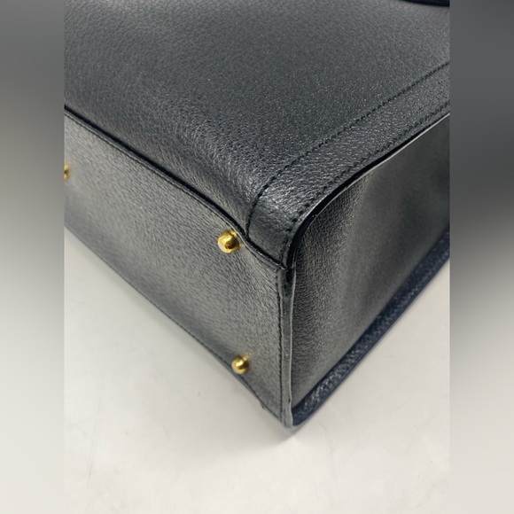 GUCCI vintage “DIANA”Bamboo Leather Tote Black - Picture 5 of 16